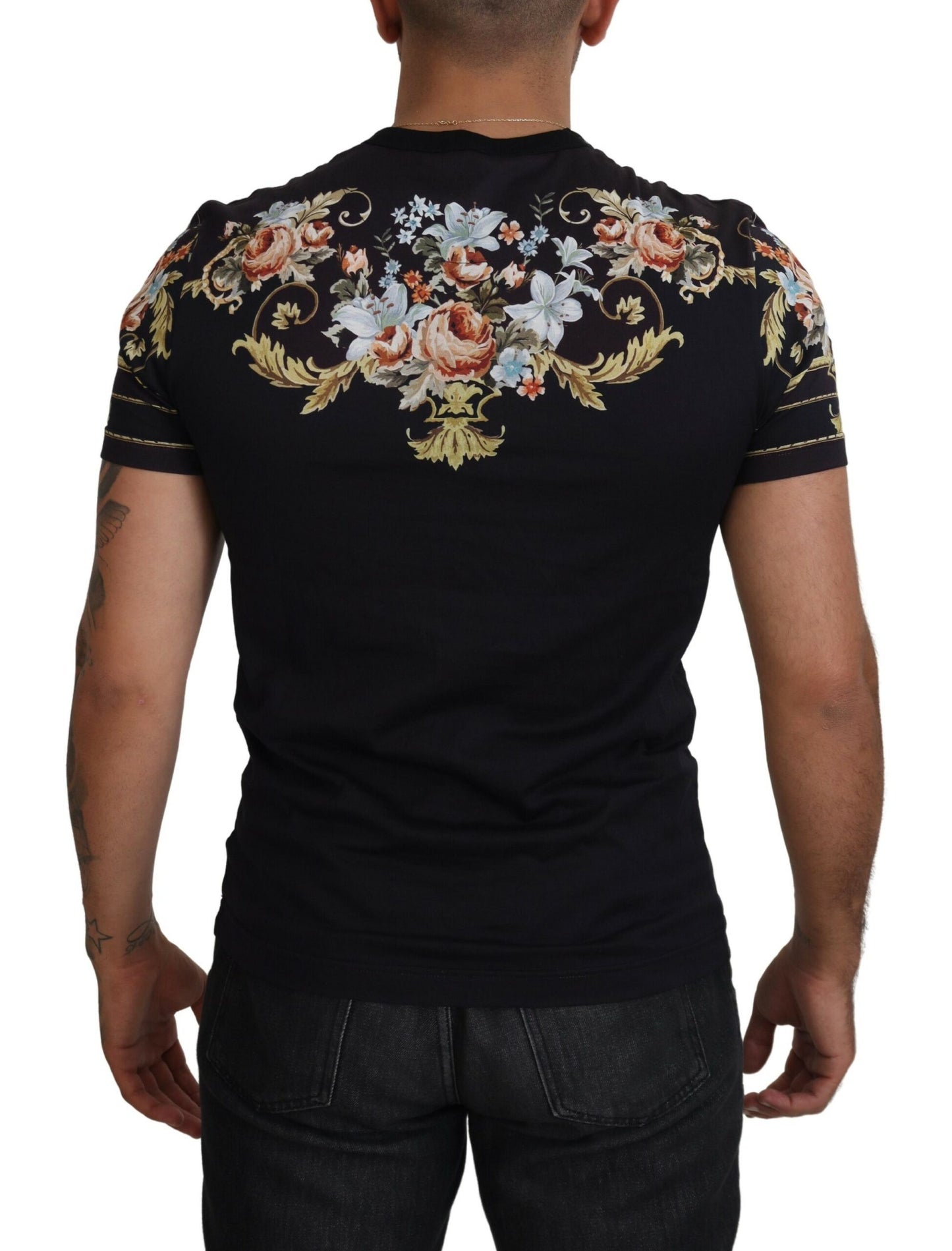 Floral Logo Print Cotton Tee