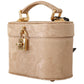 Beige Alta Moda Hand Makeup Mirror Bag