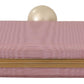 Chic Pink Silk Crossbody Evening Bag