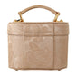 Beige Alta Moda Hand Makeup Mirror Bag