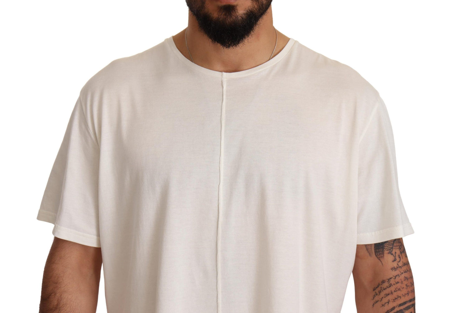 Elegant White Cotton Jersey T-Shirt