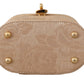 Beige Alta Moda Hand Makeup Mirror Bag