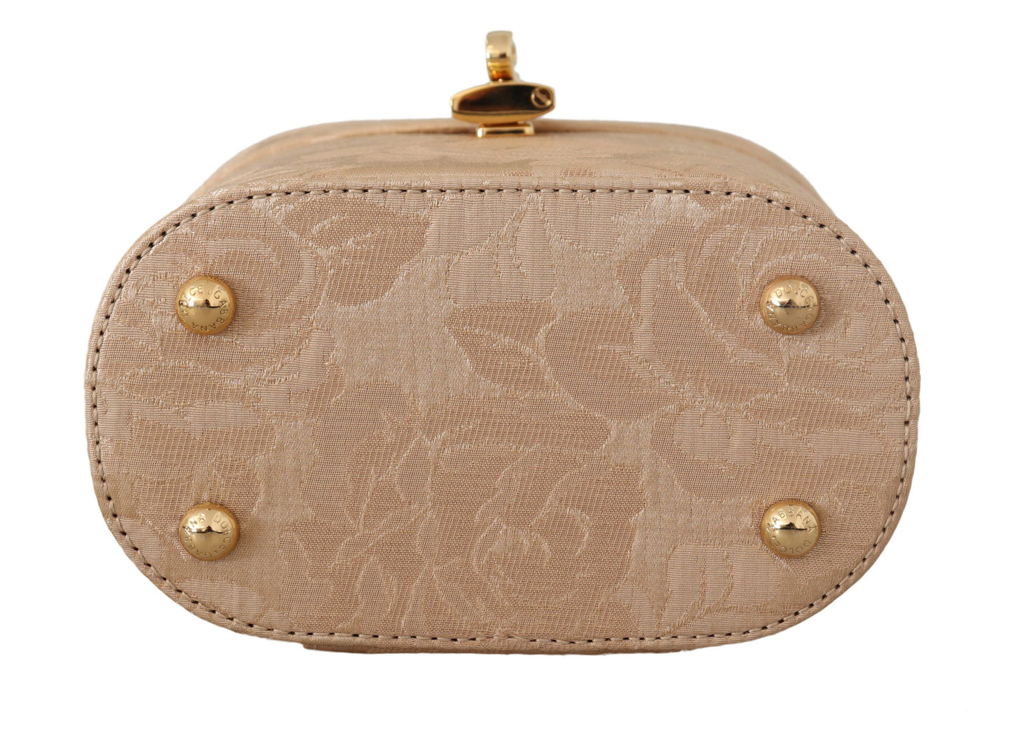 Beige Alta Moda Hand Makeup Mirror Bag