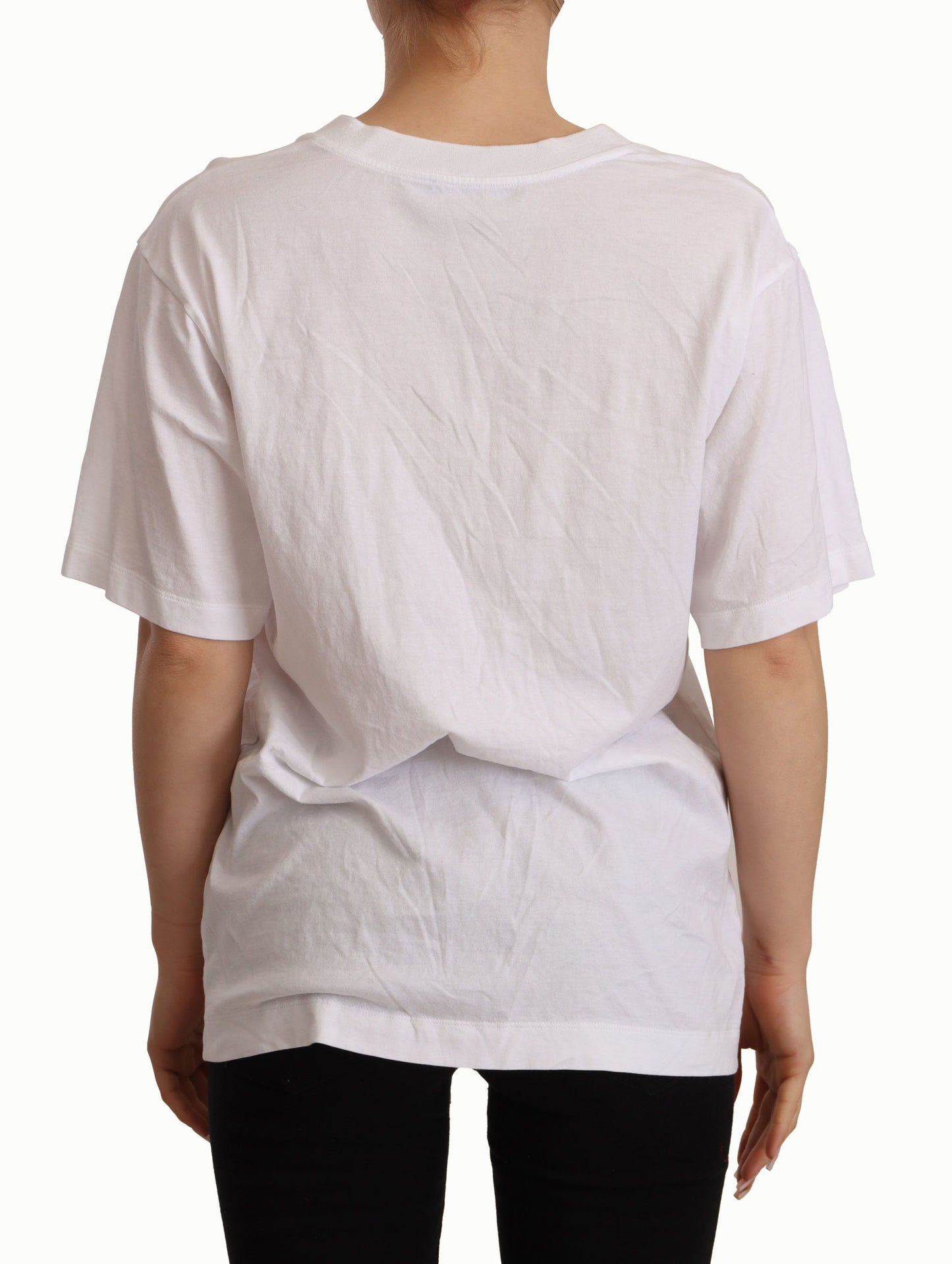 Elegant White V-Neck Cotton Tee