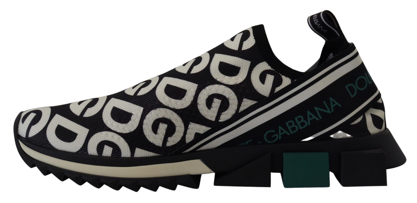 Elegant Monochrome Logo Sneakers