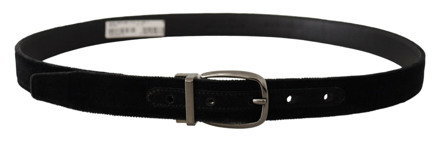 Elegant Black Velvet Designer Belt