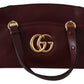 Elegant Red Calf Leather Top Handle Bag