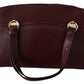 Elegant Red Calf Leather Top Handle Bag