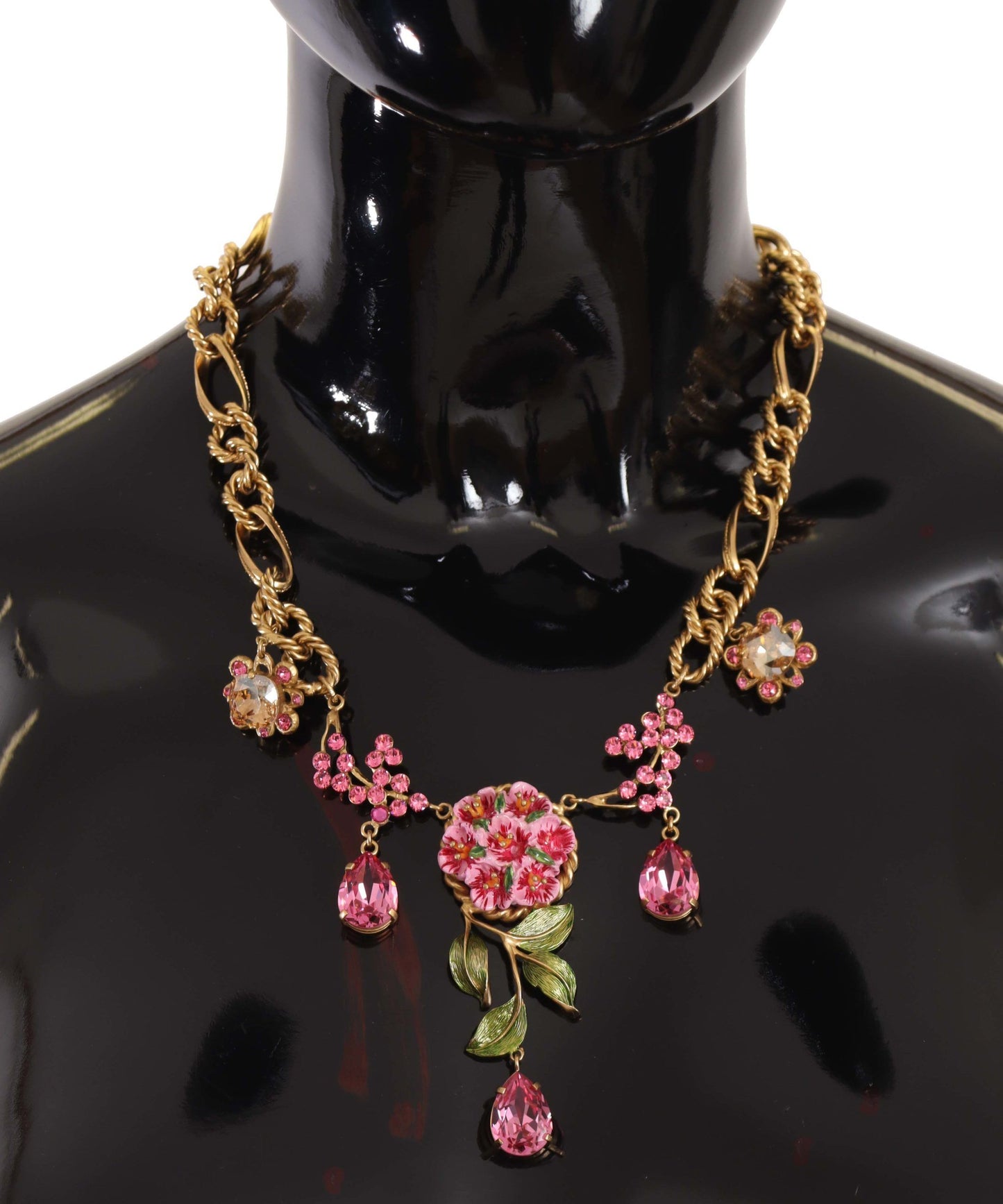 Elegant Floral Crystal Necklace