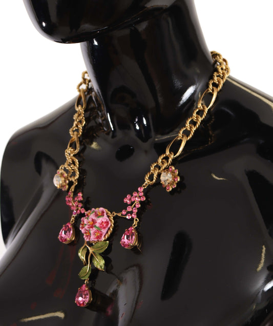 Elegant Floral Crystal Necklace