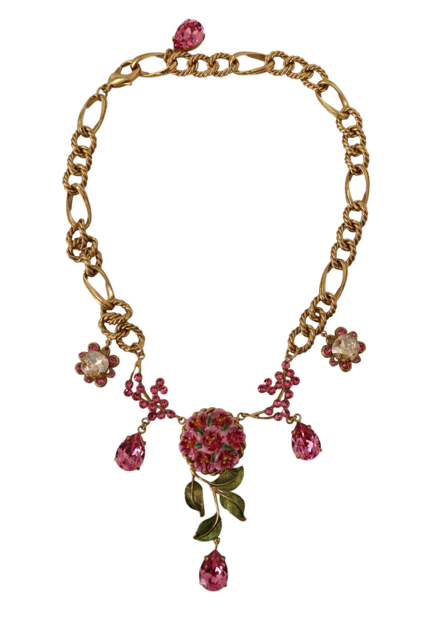 Elegant Floral Crystal Necklace