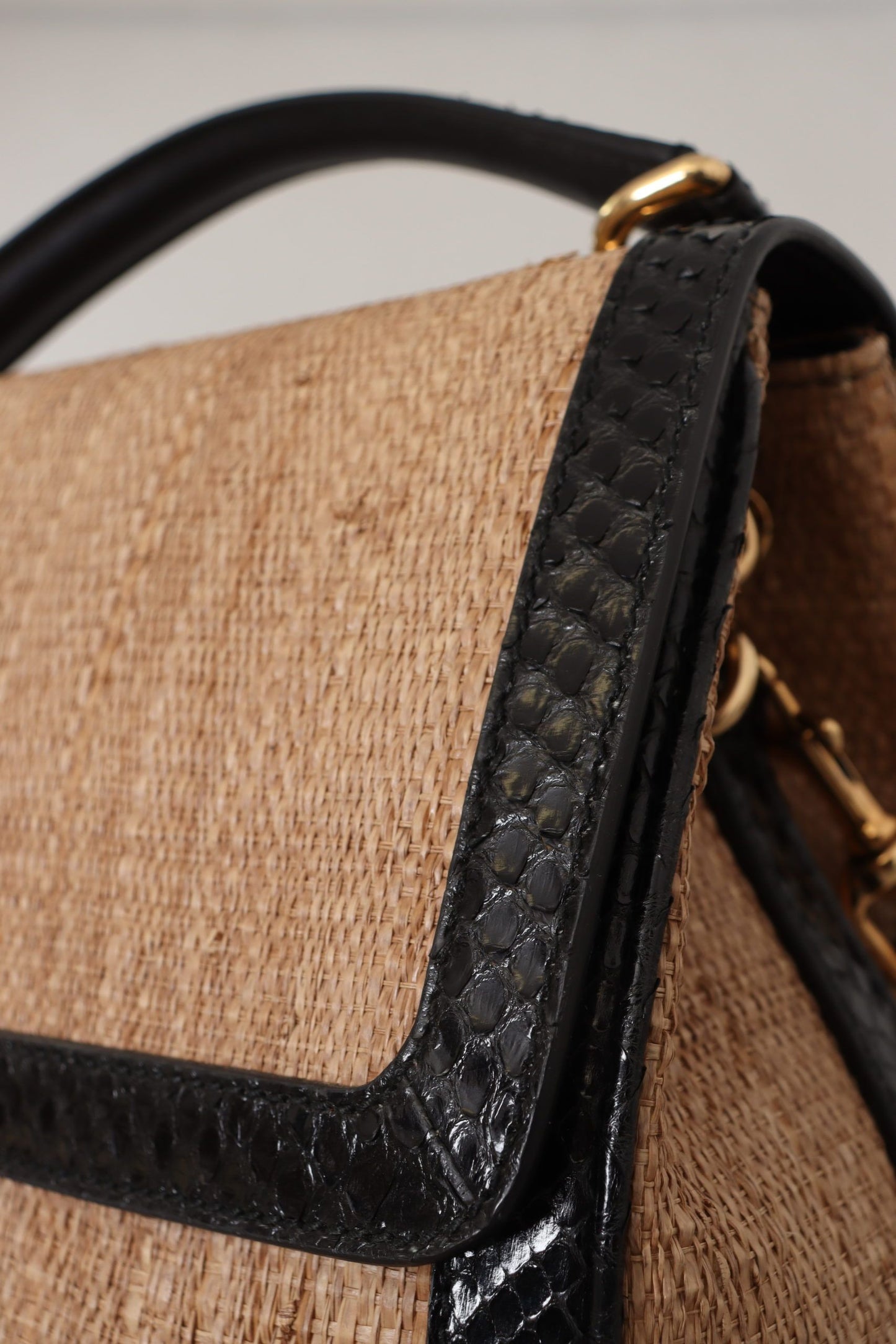 Exotic Python & Lambskin Shoulder Satchel