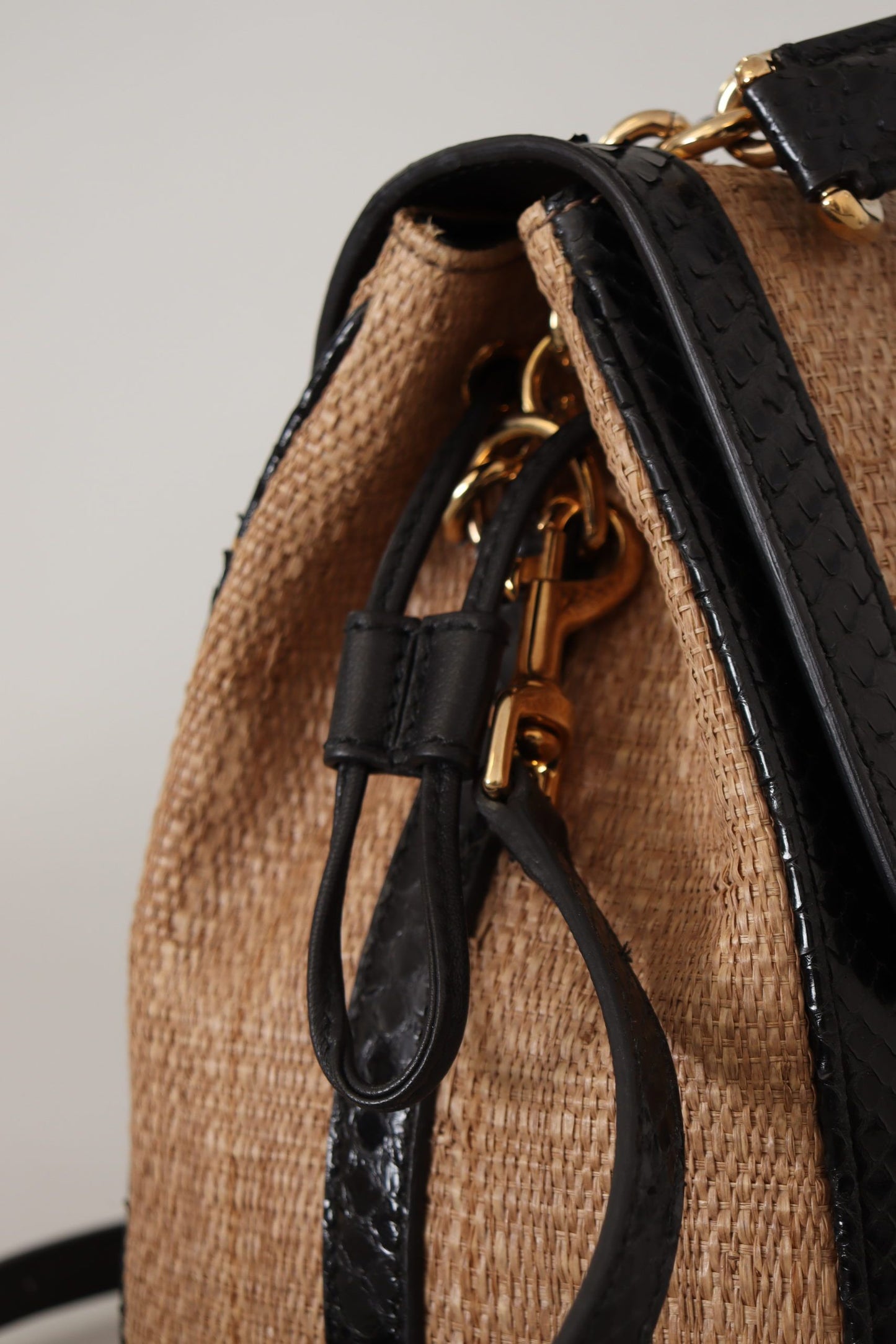 Exotic Python & Lambskin Shoulder Satchel