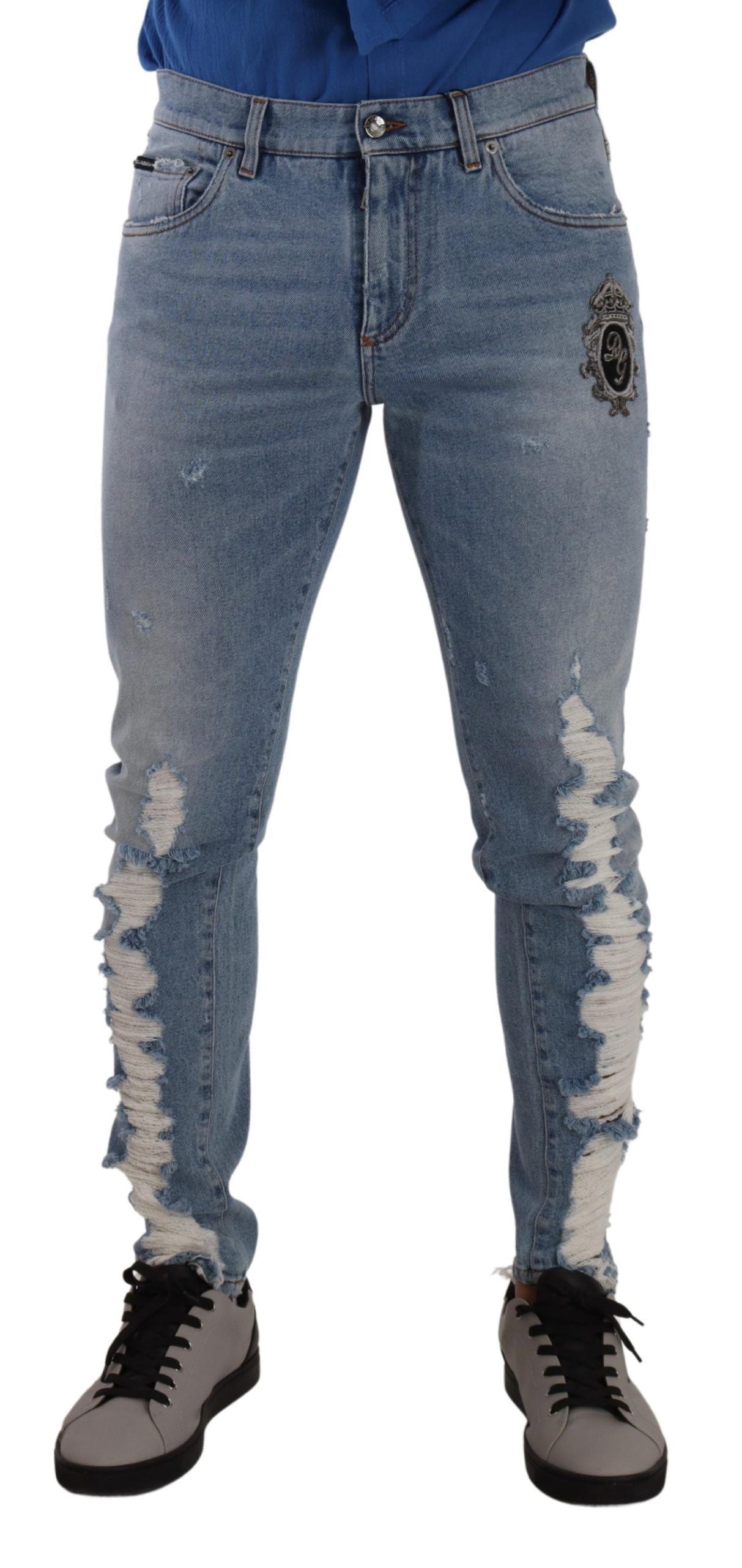 Elegant Slim Light Blue Denim Jeans