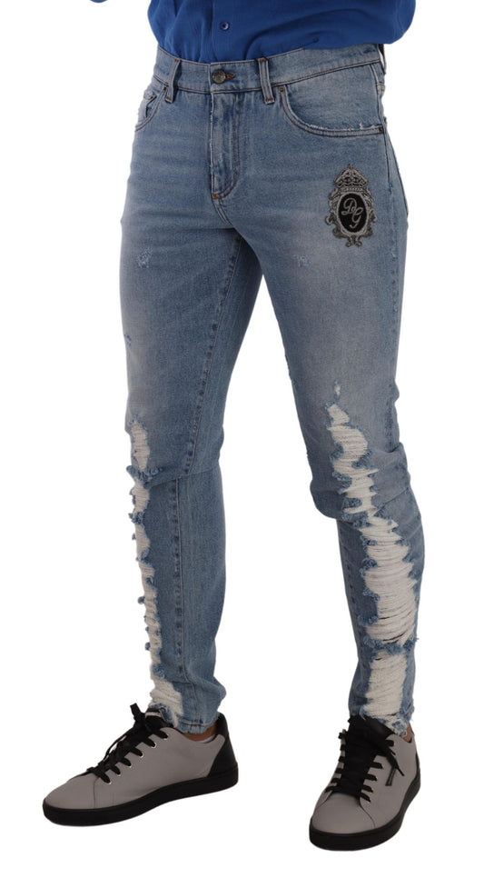 Elegant Slim Light Blue Denim Jeans