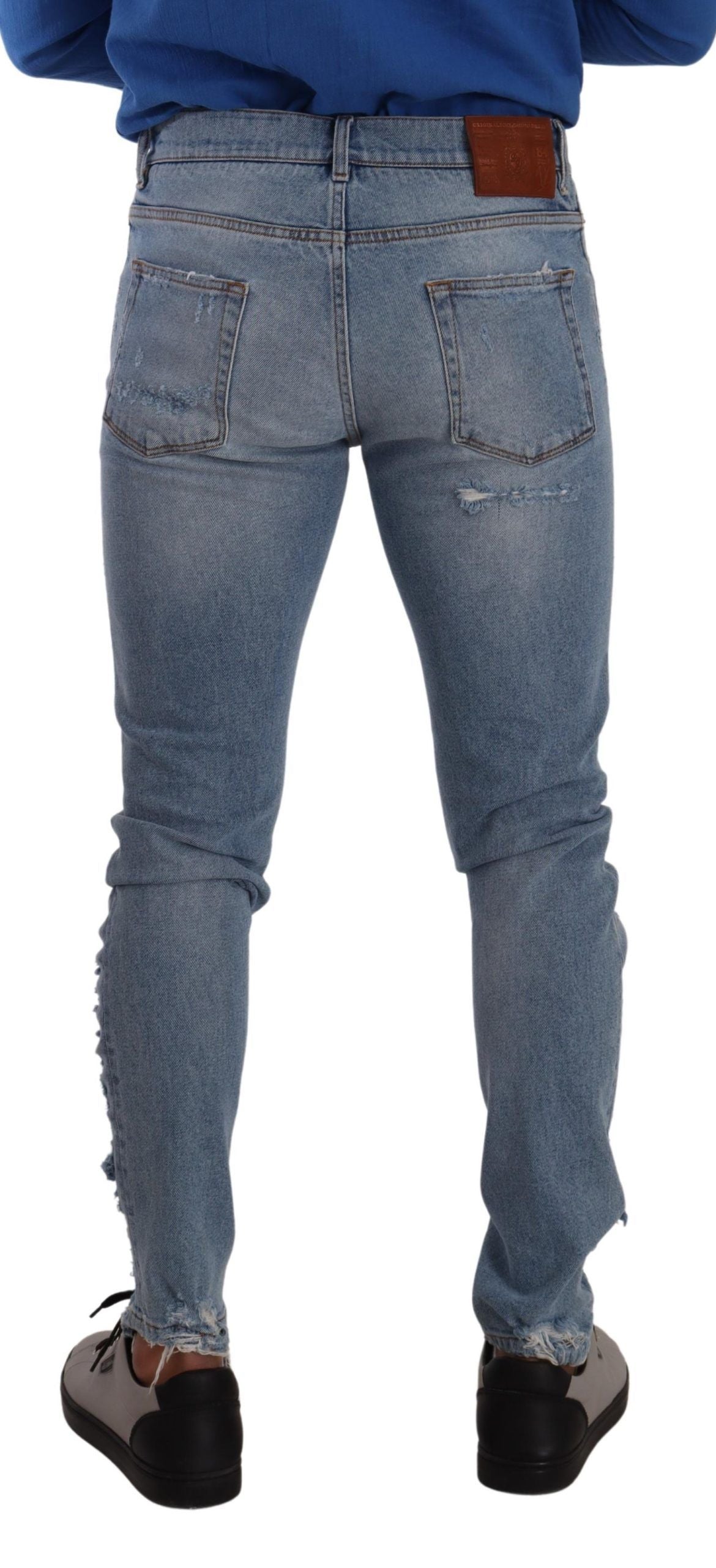 Elegant Slim Light Blue Denim Jeans