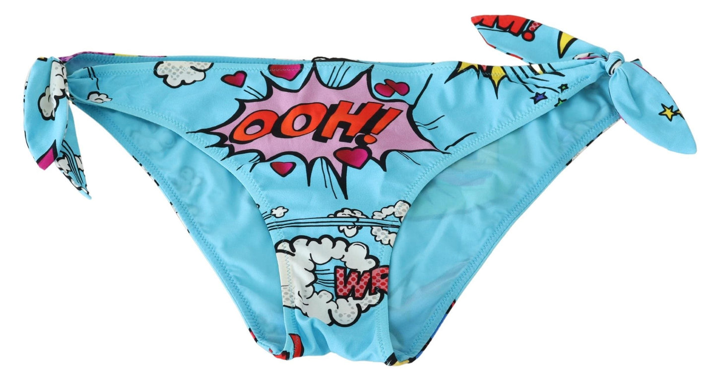 Chic Cartoon Print Bikini Bottoms