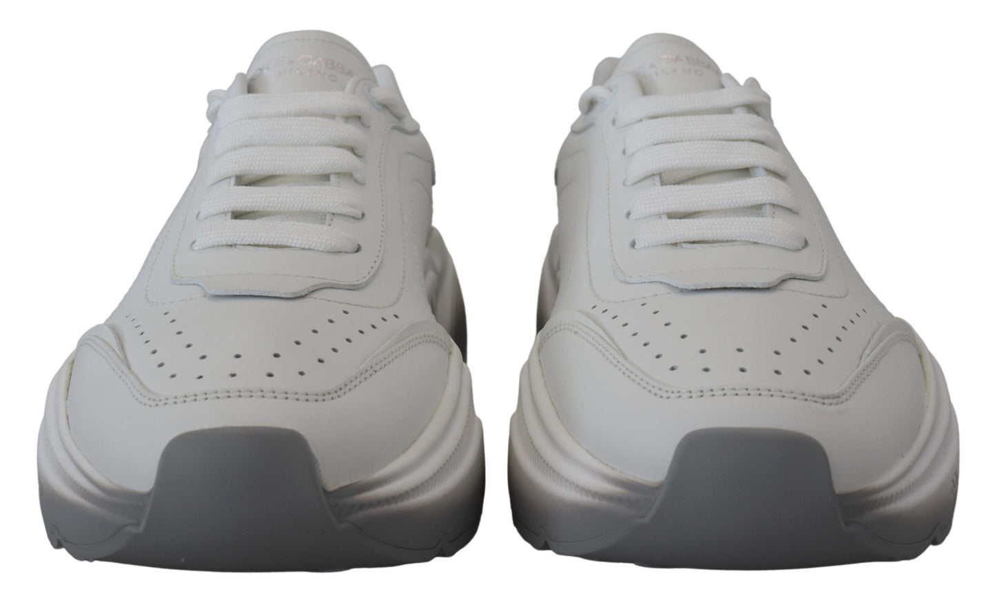 Sleek White Leather DAYMASTER Sneakers