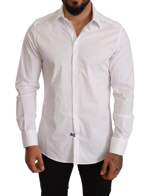 Elegant Slim Fit White Dress Shirt