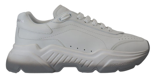 Sleek White Leather DAYMASTER Sneakers