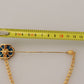 Elegant Gold Brass Men's Brooch Pin