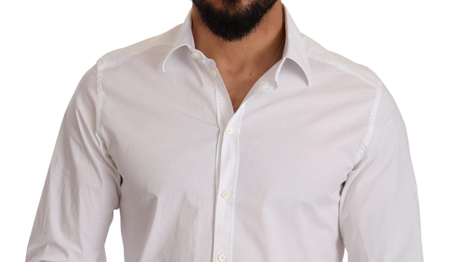 Elegant Slim Fit White Dress Shirt