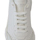 Sleek White Leather DAYMASTER Sneakers