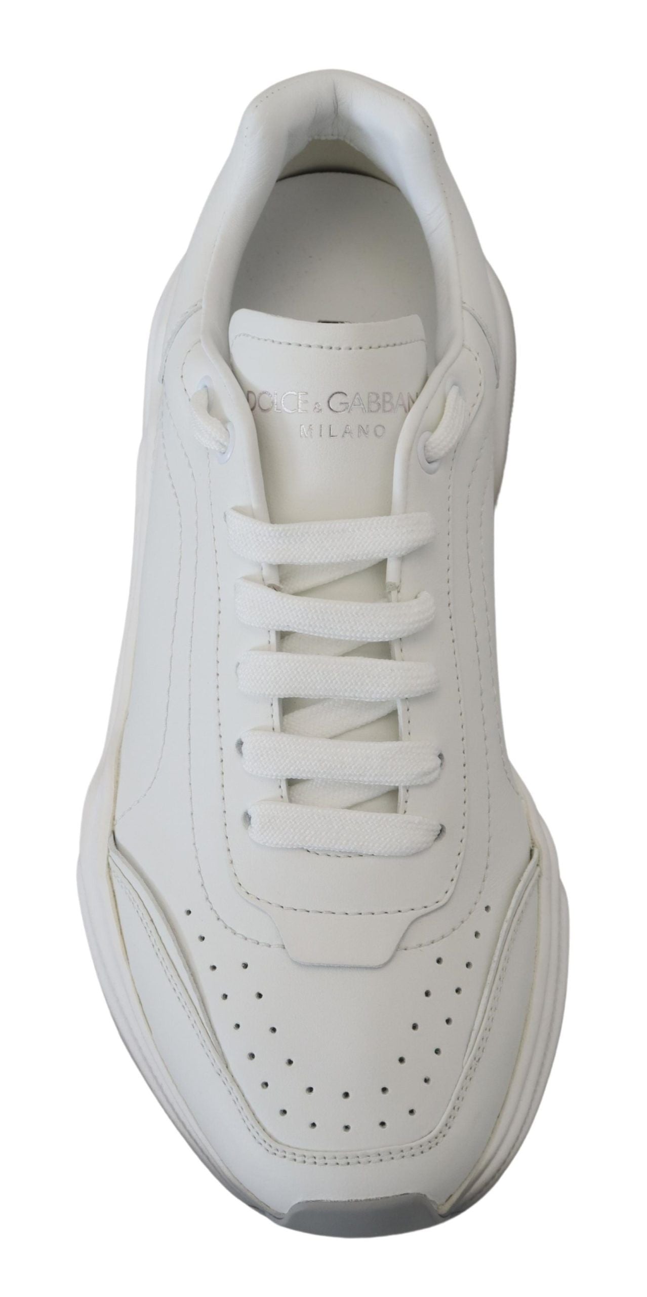 Sleek White Leather DAYMASTER Sneakers