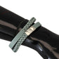 Elegant Light Blue Leather Wrap Bracelet