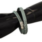 Elegant Light Blue Leather Wrap Bracelet