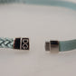 Elegant Light Blue Leather Wrap Bracelet