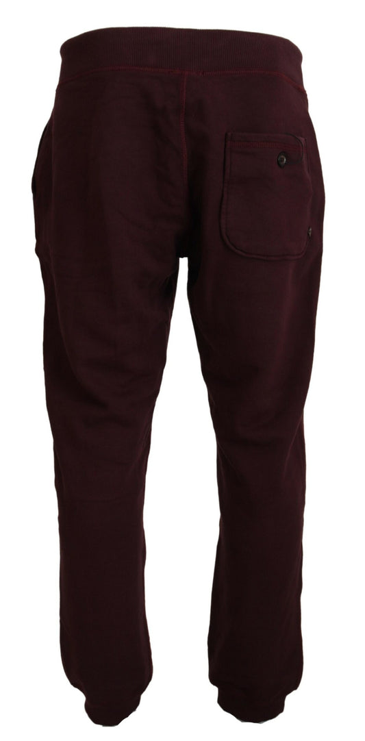 Elegant Maroon Cotton Jogger Pants