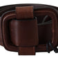 Chic Dark Brown Leather Waist Belt