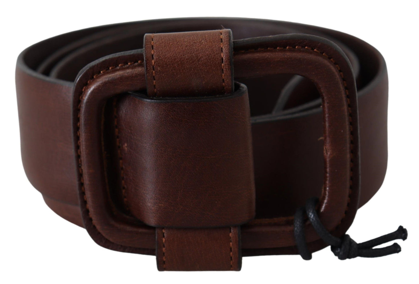 Chic Dark Brown Leather Waist Belt