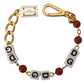 Elegant Beaded Chain Bracelet with Multicolor Accents