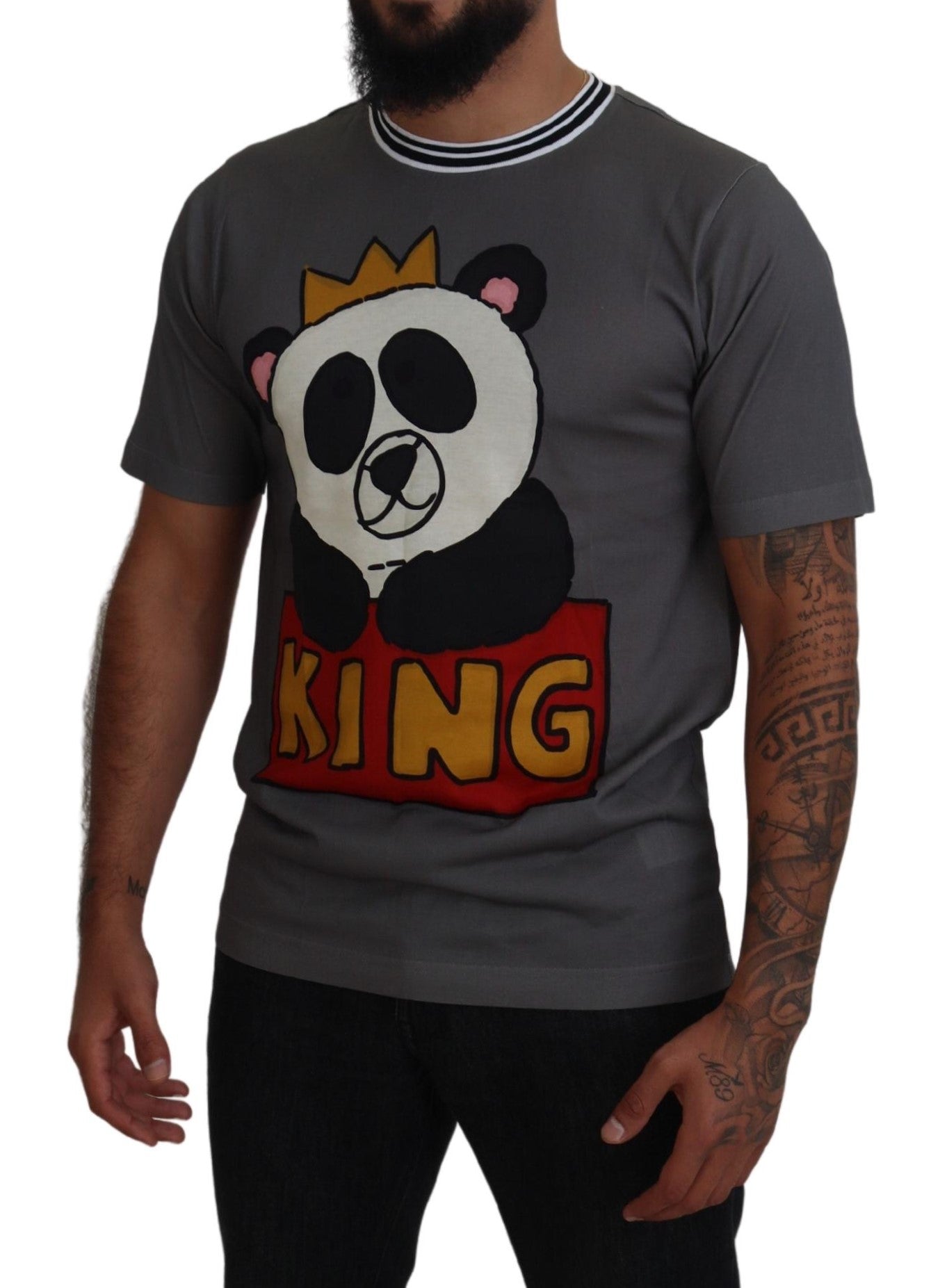 Elegant Panda King Crew Neck Tee