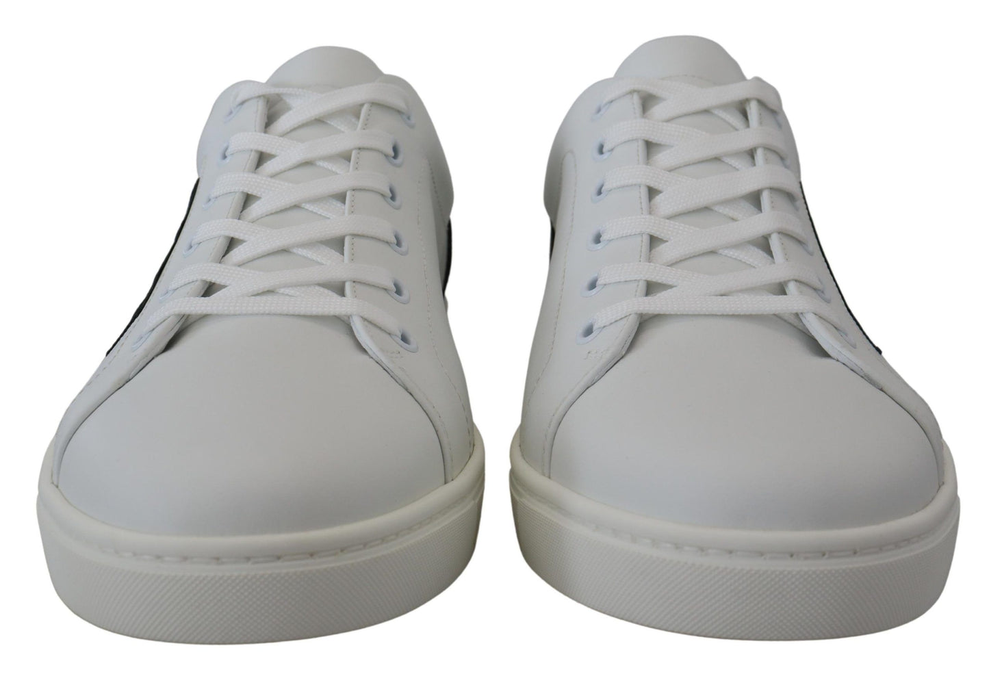 Chic White Leather Low-Top Sneakers