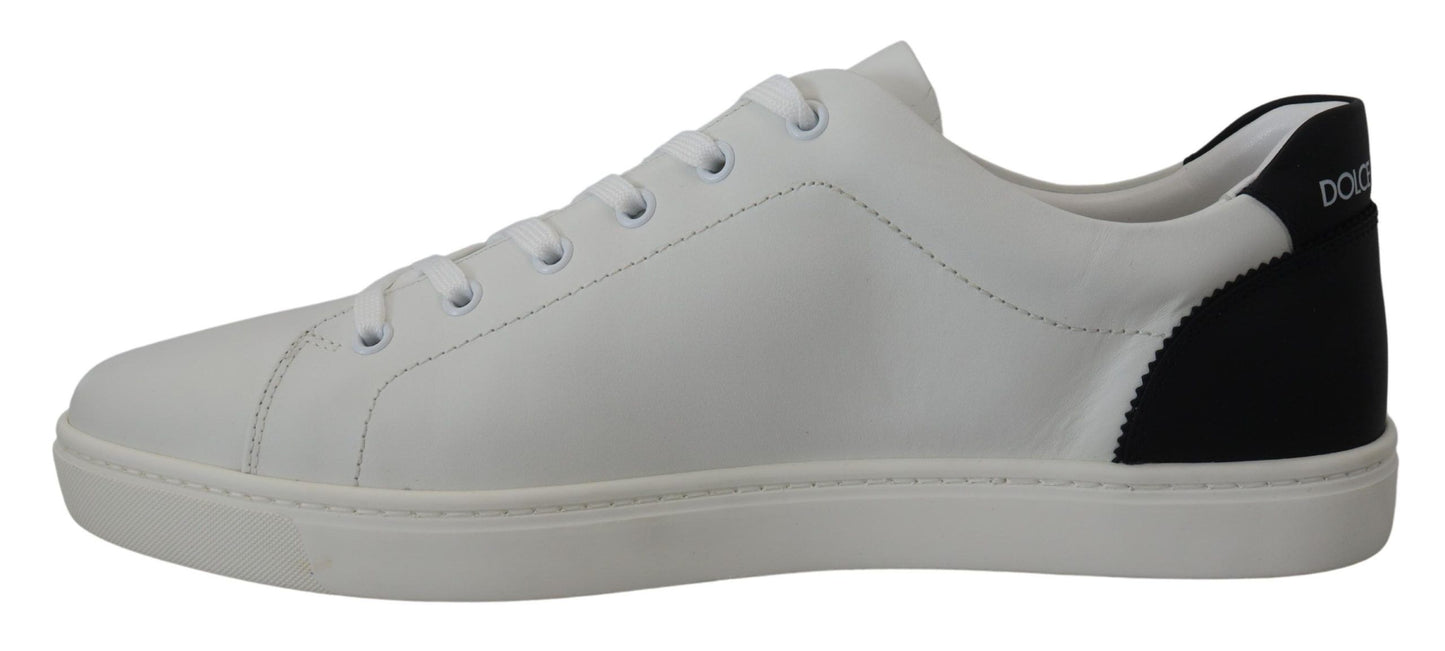 Chic White Leather Low-Top Sneakers