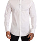 Elegant White Slim Fit Dress Shirt