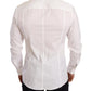 Elegant White Slim Fit Dress Shirt
