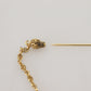 Elegant Gold Tone Crown Brooch Pin