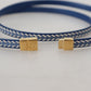 Multicolor Leather Wrap Bracelet with Gold Accents