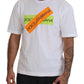 Elegant White Crew Neck Logo Tee