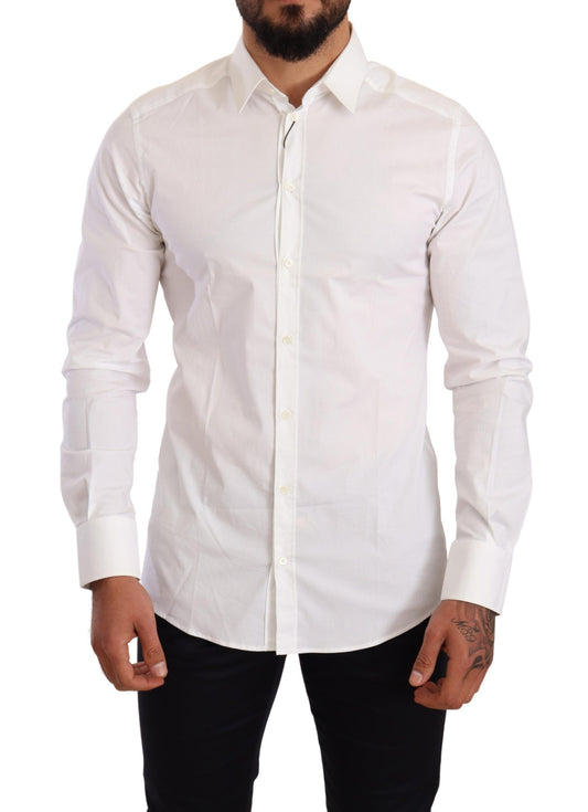 Elegant Slim Fit White Dress Shirt