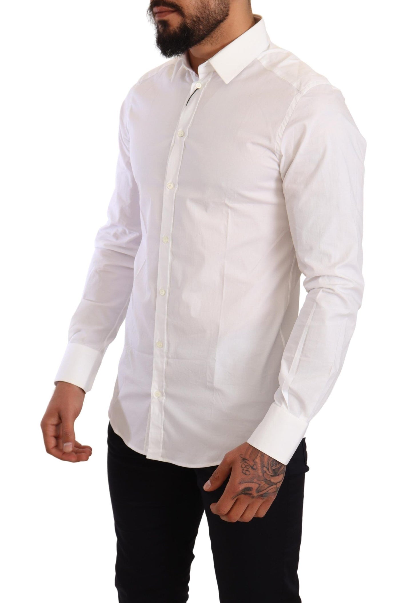 Elegant Slim Fit White Dress Shirt