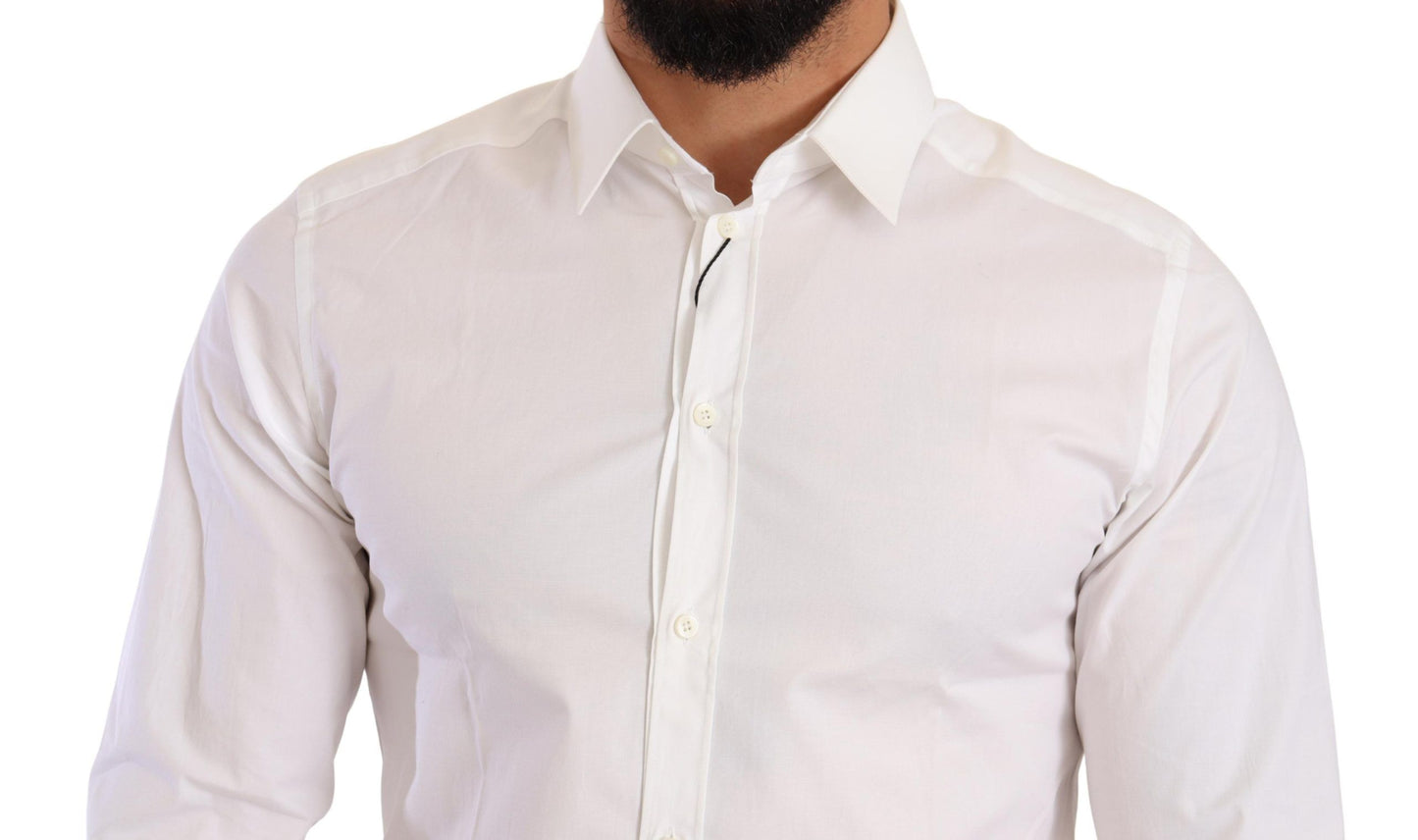 Elegant Slim Fit White Dress Shirt