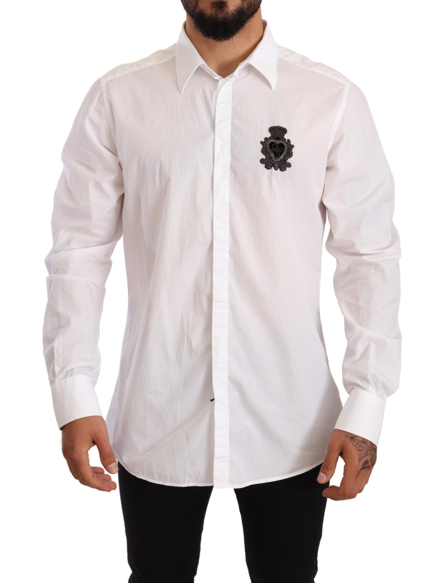 Elegant Slim Fit White Dress Shirt