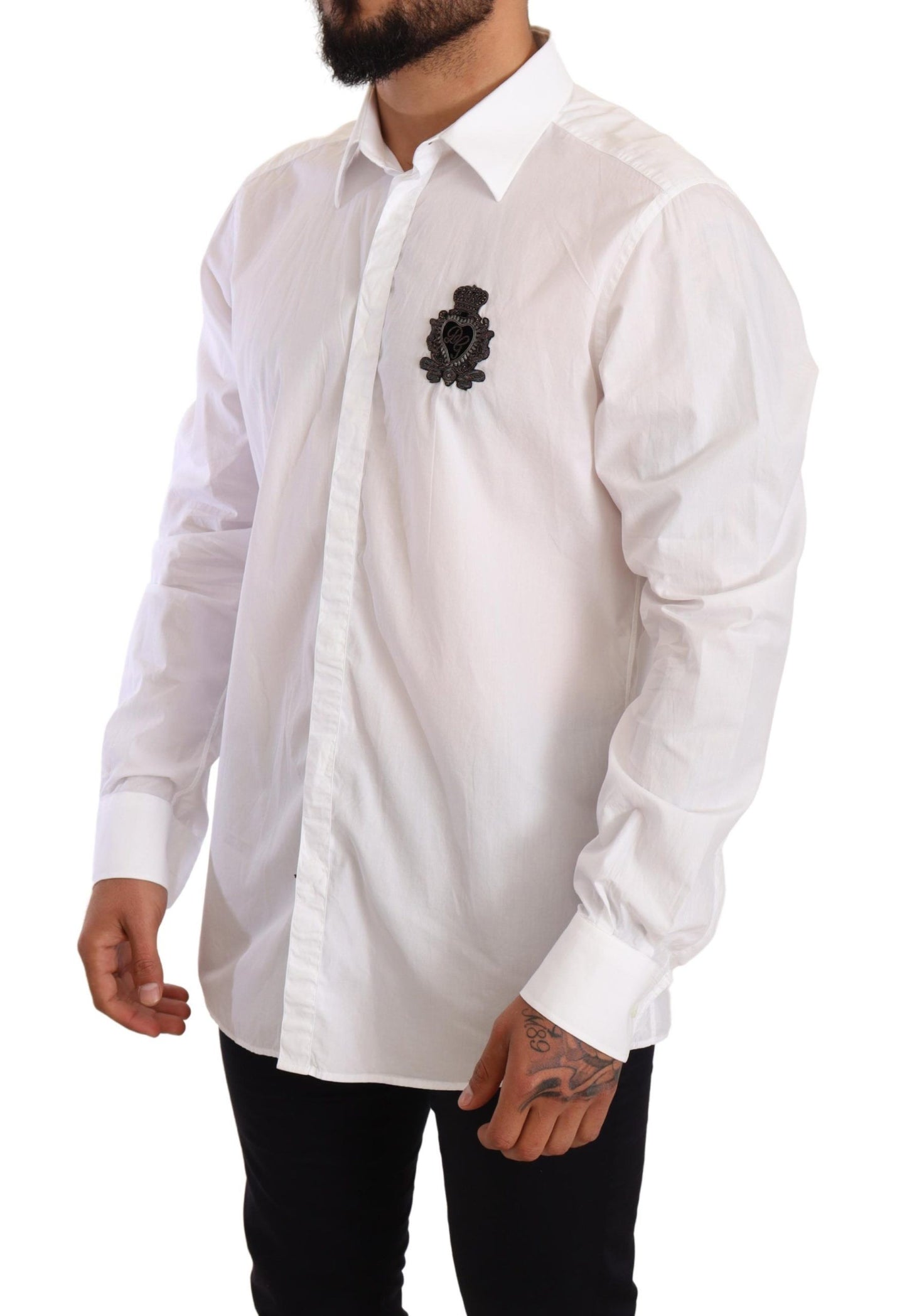 Elegant Slim Fit White Dress Shirt