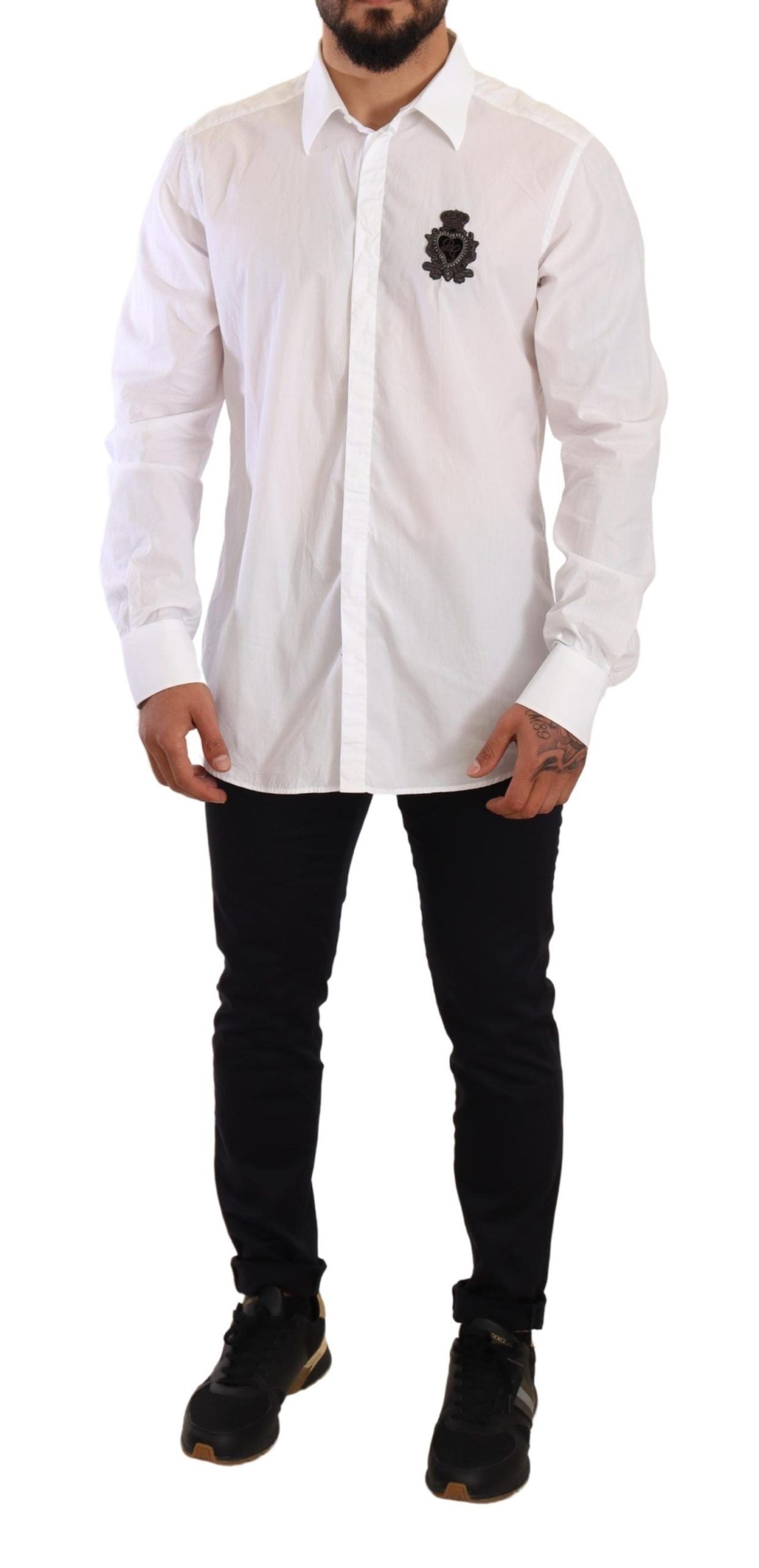 Elegant Slim Fit White Dress Shirt