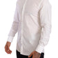 Elegant White Slim Fit Dress Shirt
